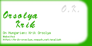 orsolya krik business card